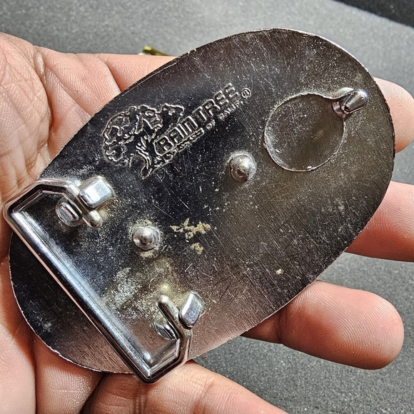 Raintree Silver Tone Oval Shaped Native American Zuni Knifewing Belt Buckle see - Picture 4 of 9